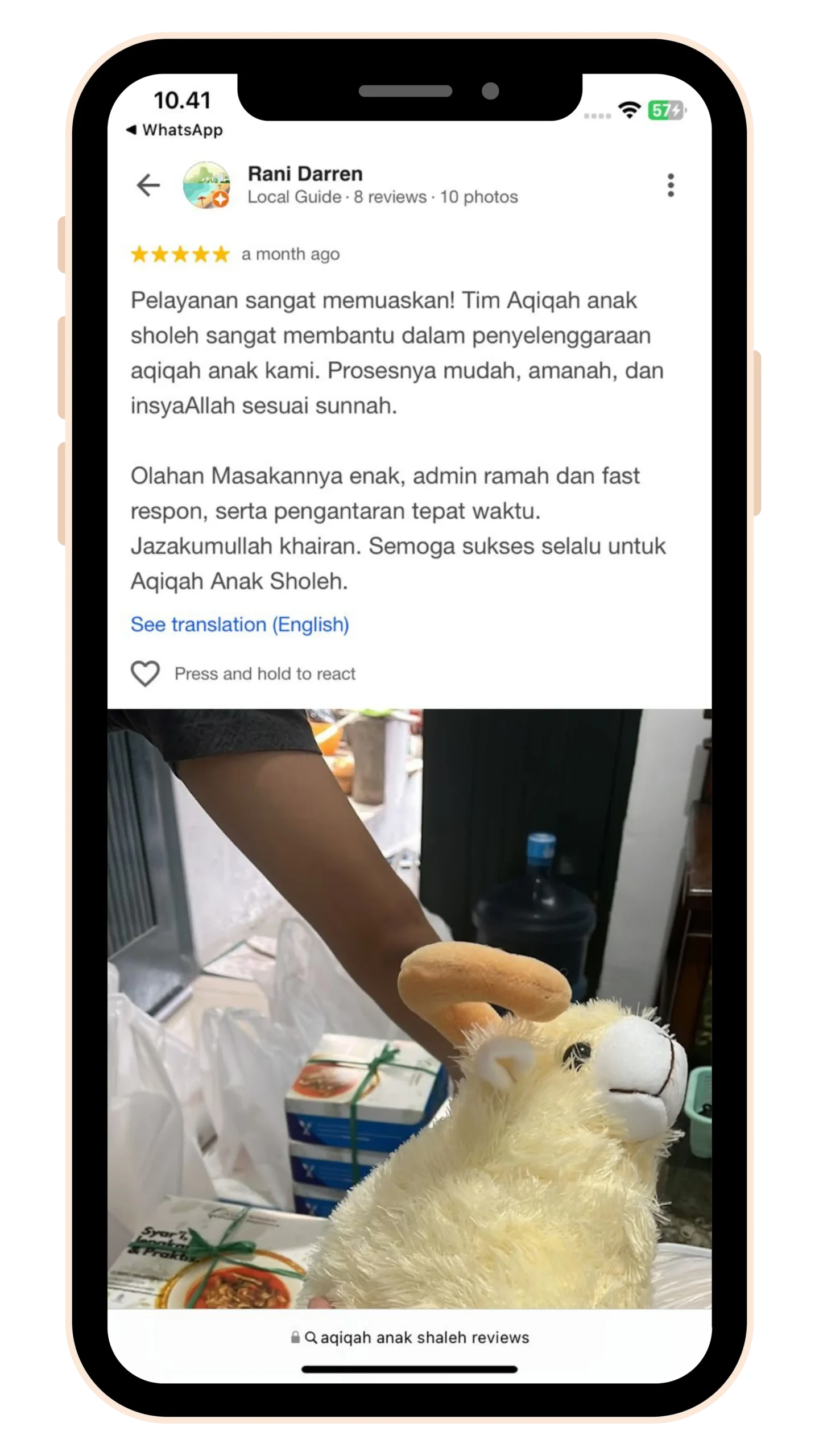 Testimoni Pelanggan Aqiqah Anak Shaleh 6
