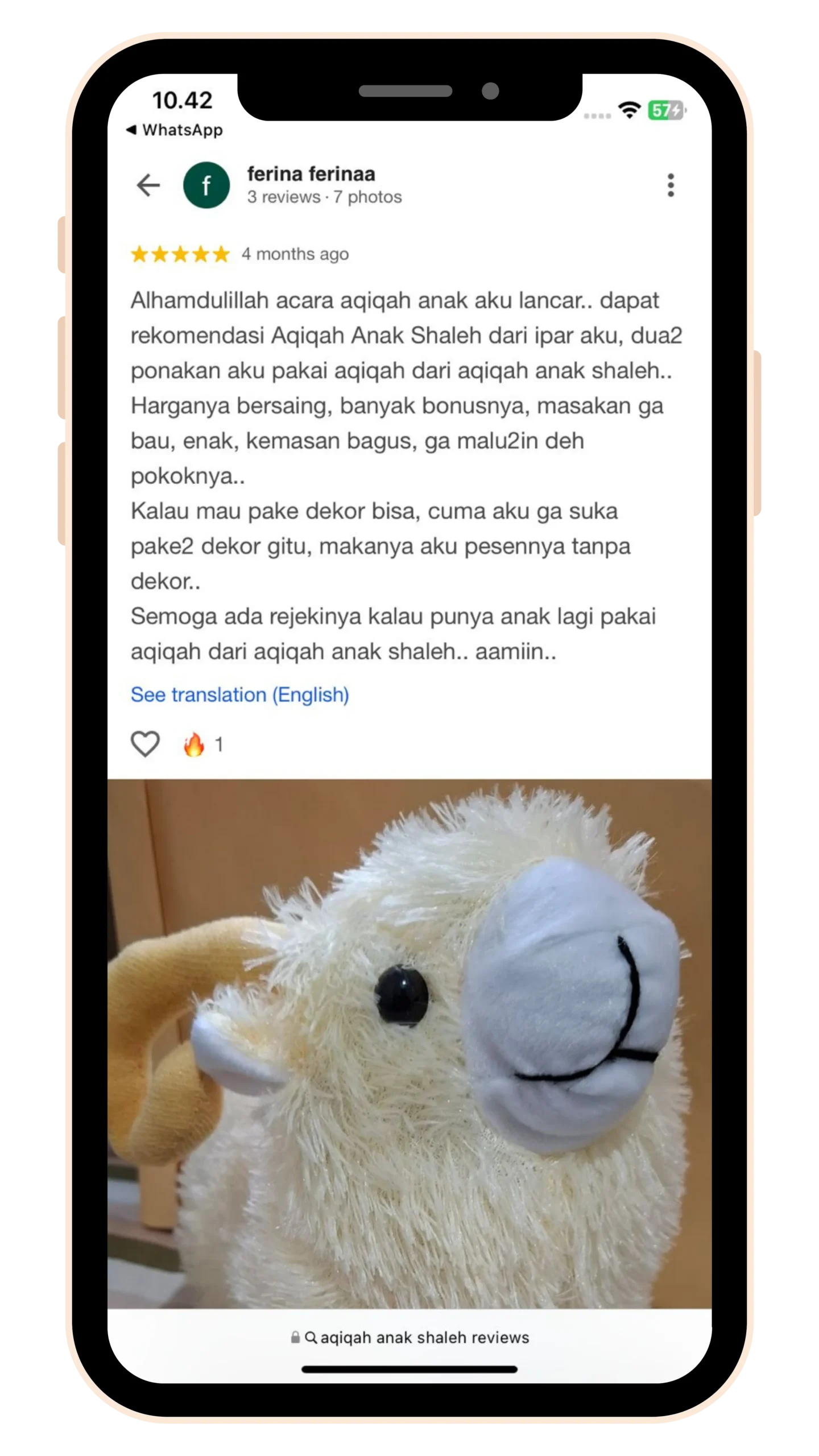 Testimoni Pelanggan Aqiqah Anak Shaleh 9